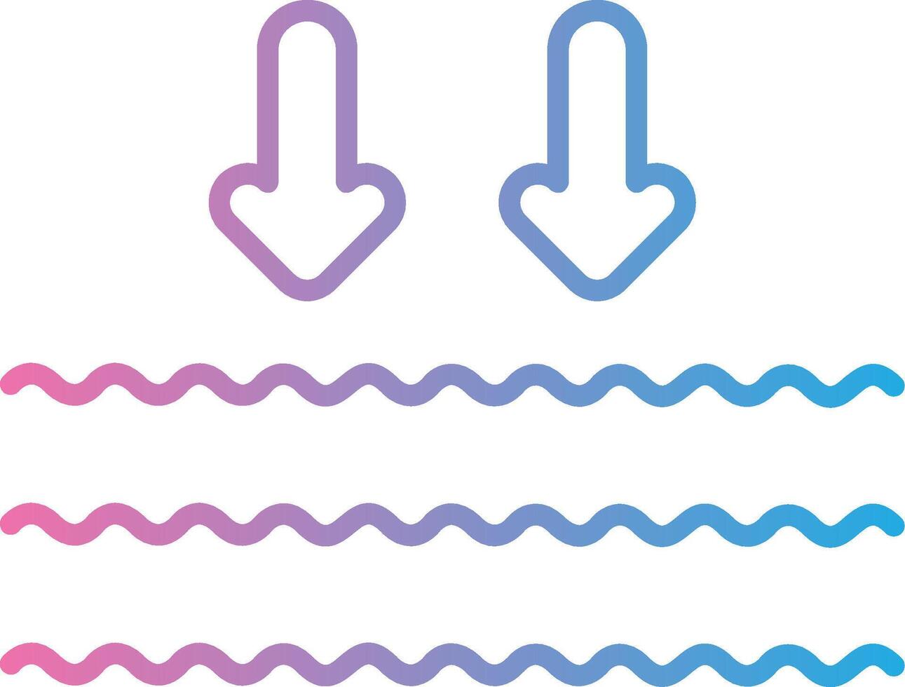 Arrows Line Gradient Icon Design vector