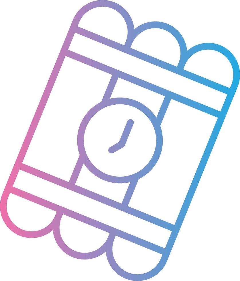 Bomb Line Gradient Icon Design vector