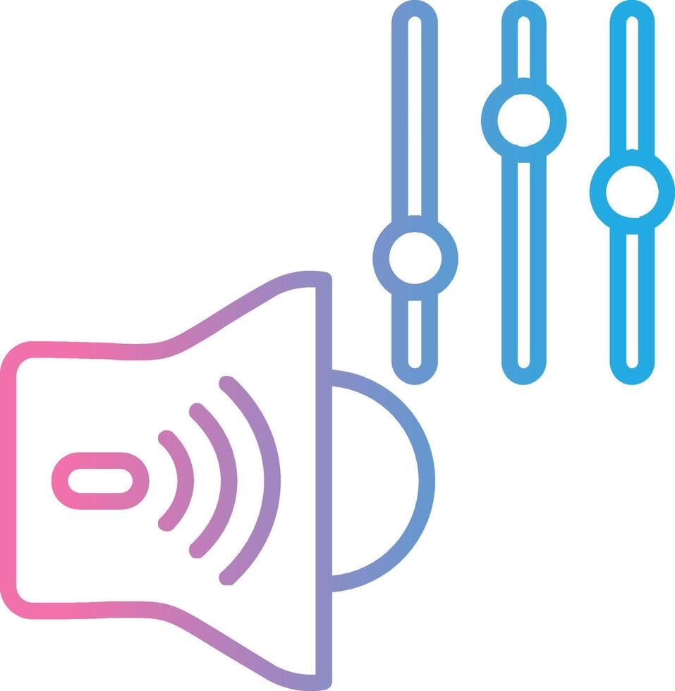 Volume Control Line Gradient Icon Design vector