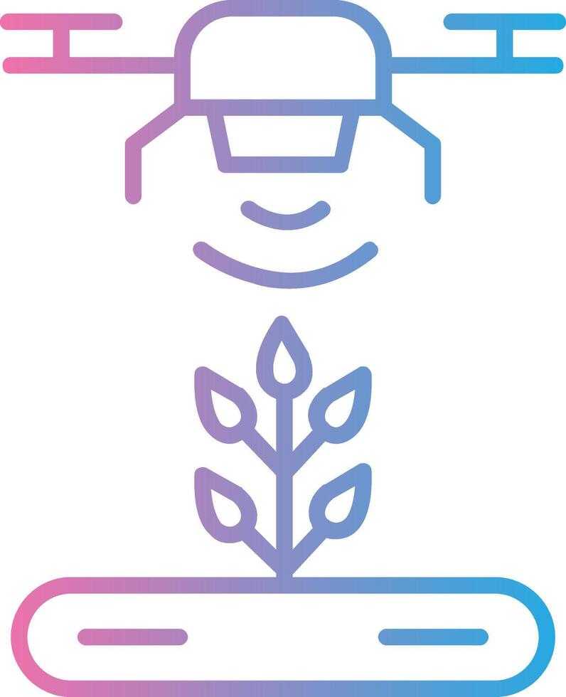 automático irrigador línea degradado icono diseño vector
