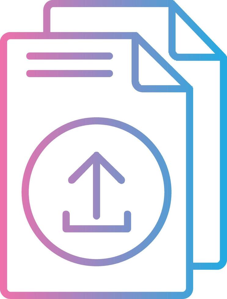 Upload Line Gradient Icon Design vector