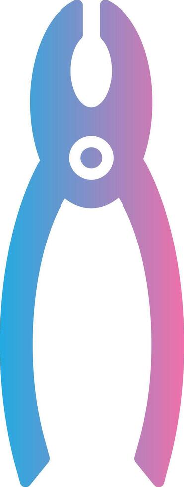 Pliers Glyph Gradient Icon Design vector