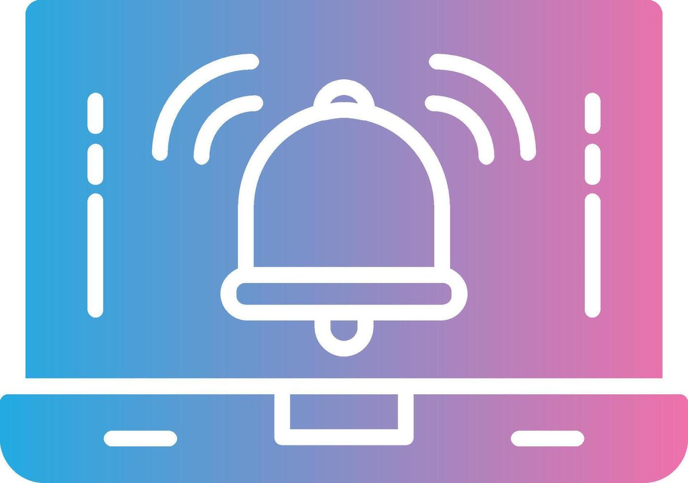 Notification Glyph Gradient Icon Design vector