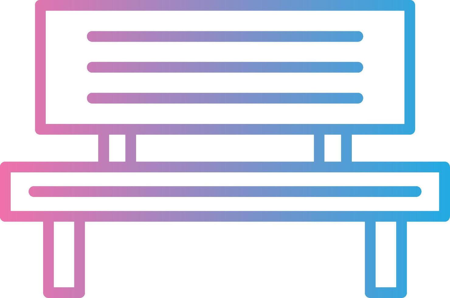 Bench Line Gradient Icon Design vector