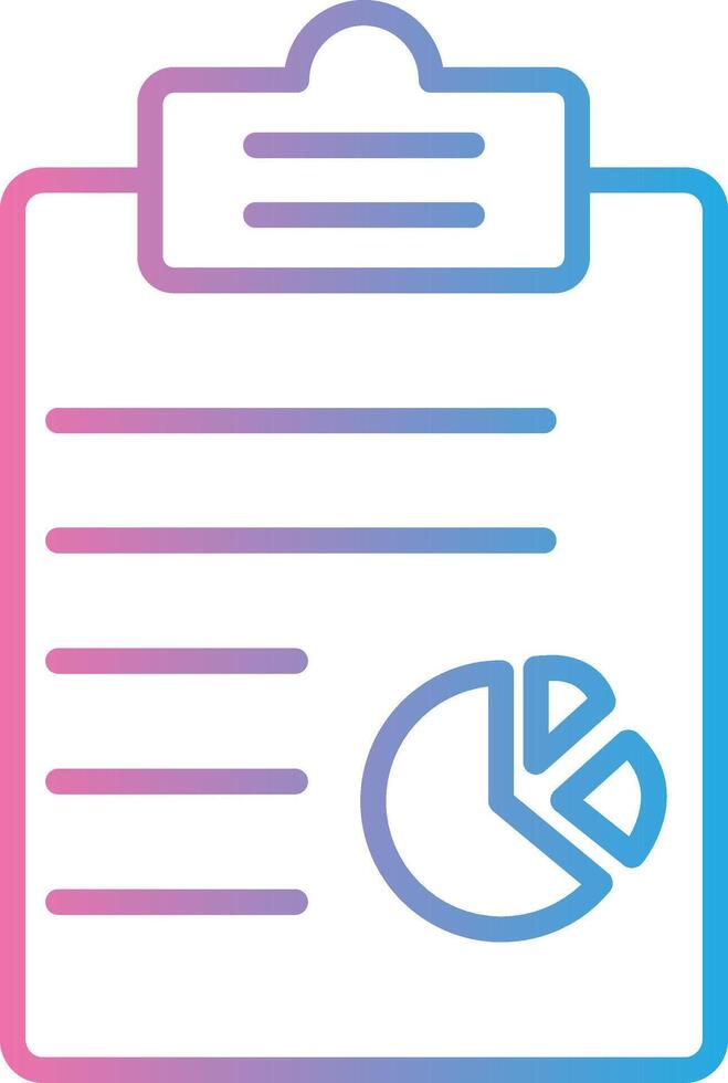 Clipboard Line Gradient Icon Design vector