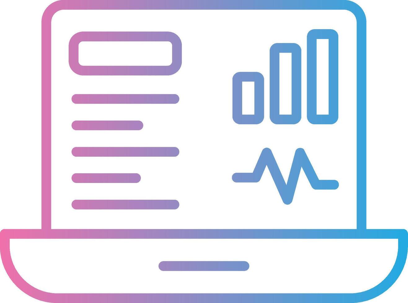 Dashboard Line Gradient Icon Design vector
