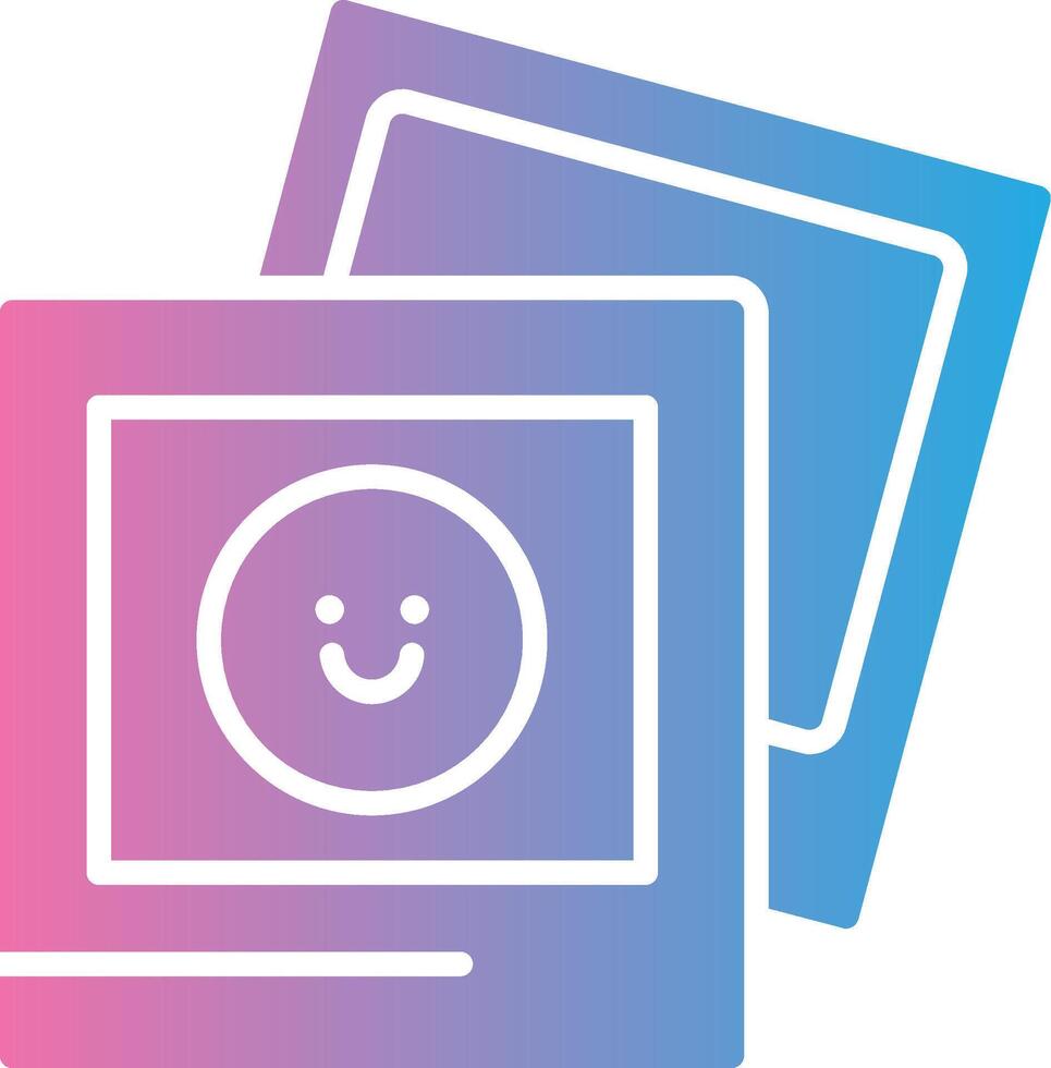 Photograph Glyph Gradient Icon Design vector