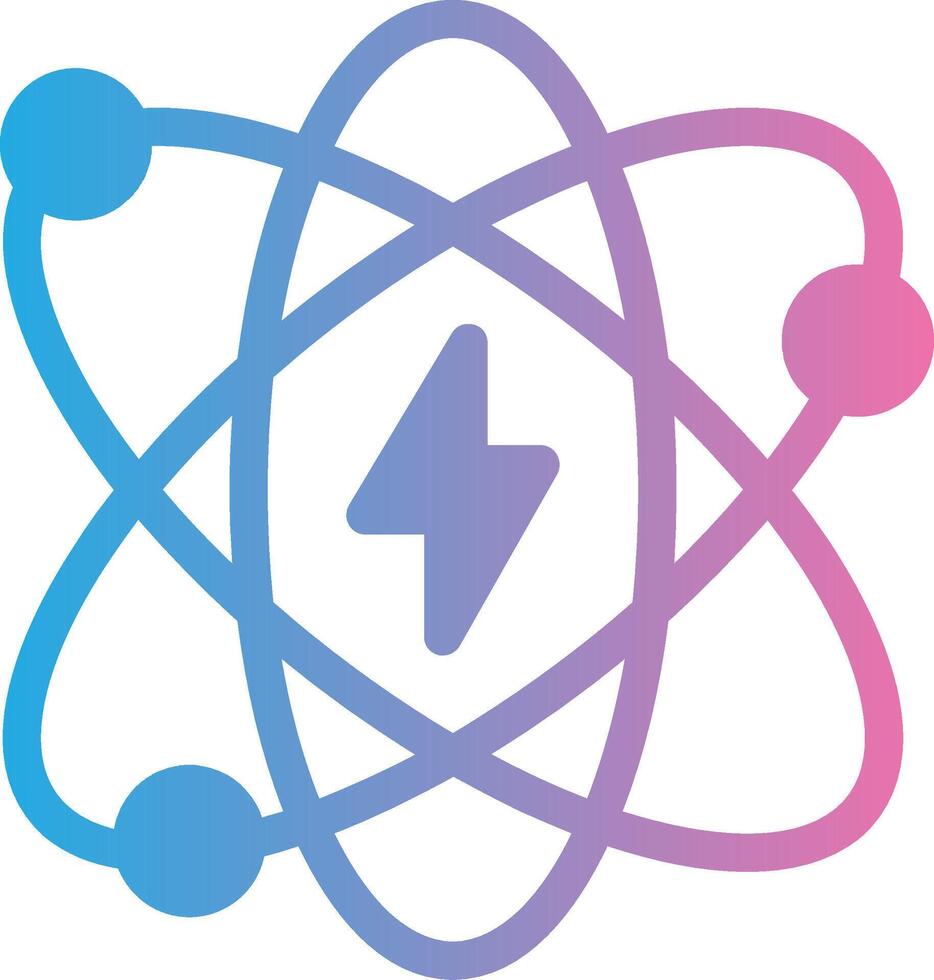 Atomic Energy Glyph Gradient Icon Design vector