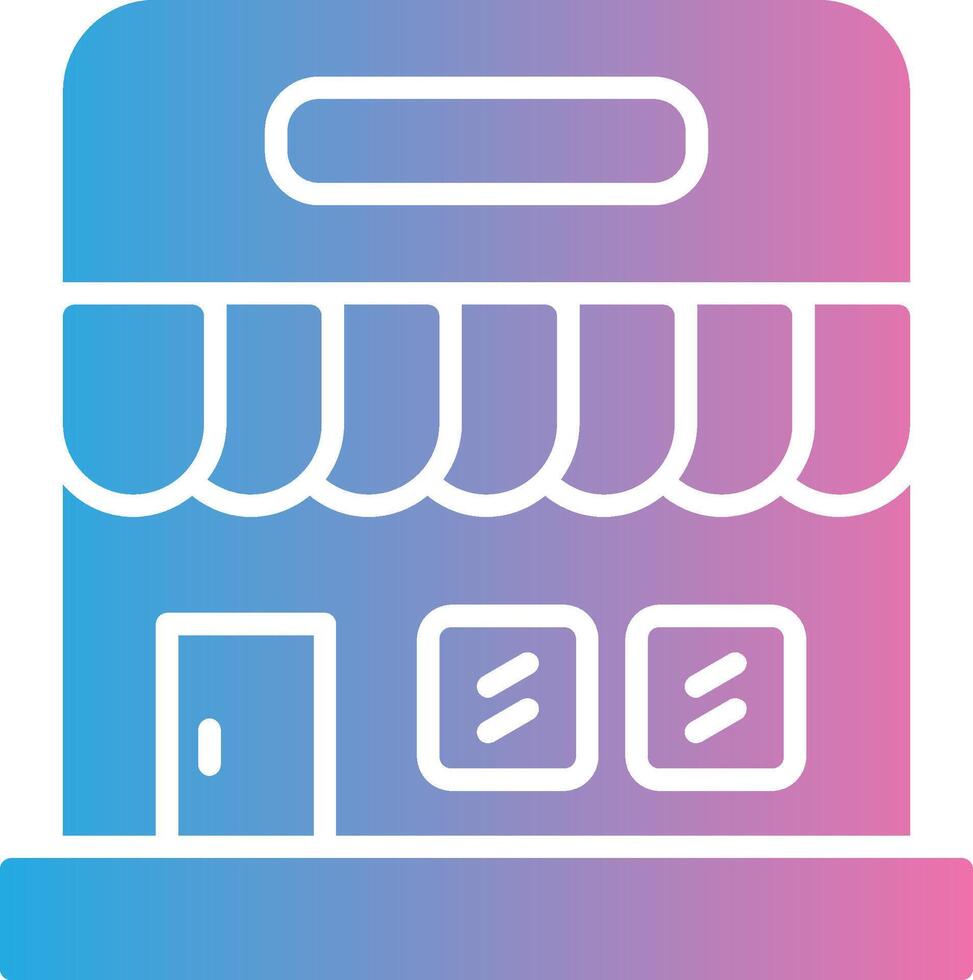 Supermarket Glyph Gradient Icon Design vector