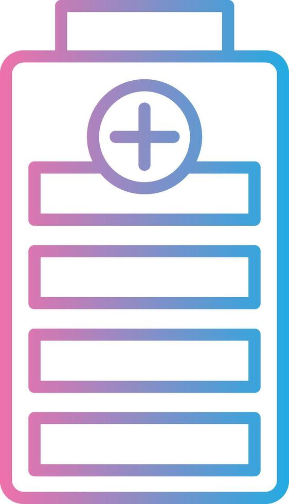 Battery Level Line Gradient Icon Design vector