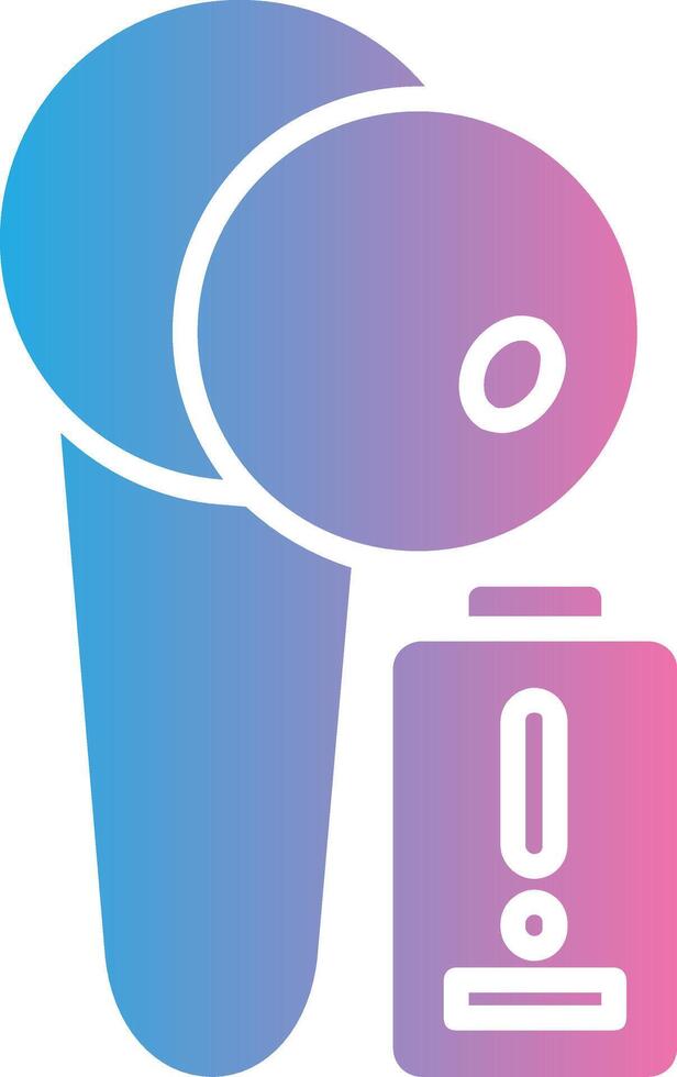 Earbud Glyph Gradient Icon Design vector