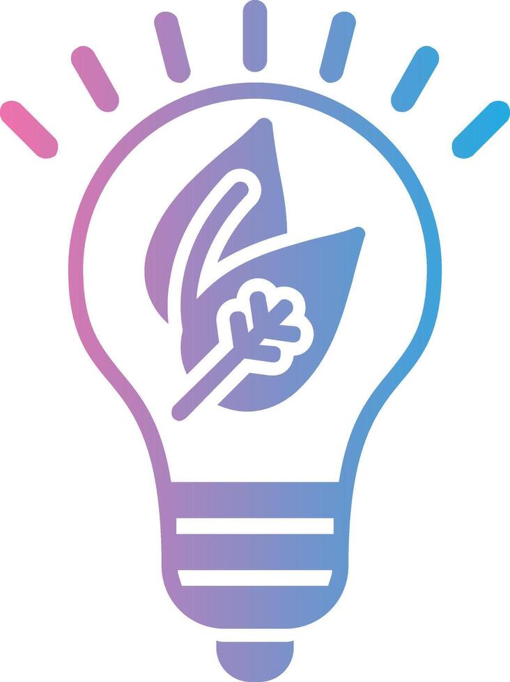 Green Innovation Glyph Gradient Icon Design vector