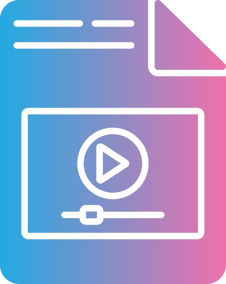 Glyph Gradient Icon Design vector
