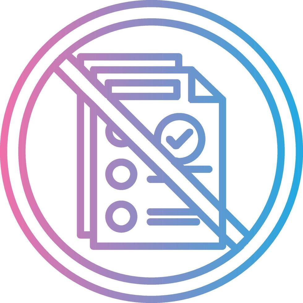 Prohibited Sign Line Gradient Icon Design vector