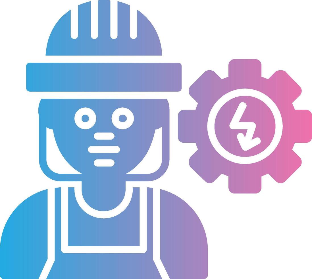 Electrical Engineer Glyph Gradient Icon Design vector