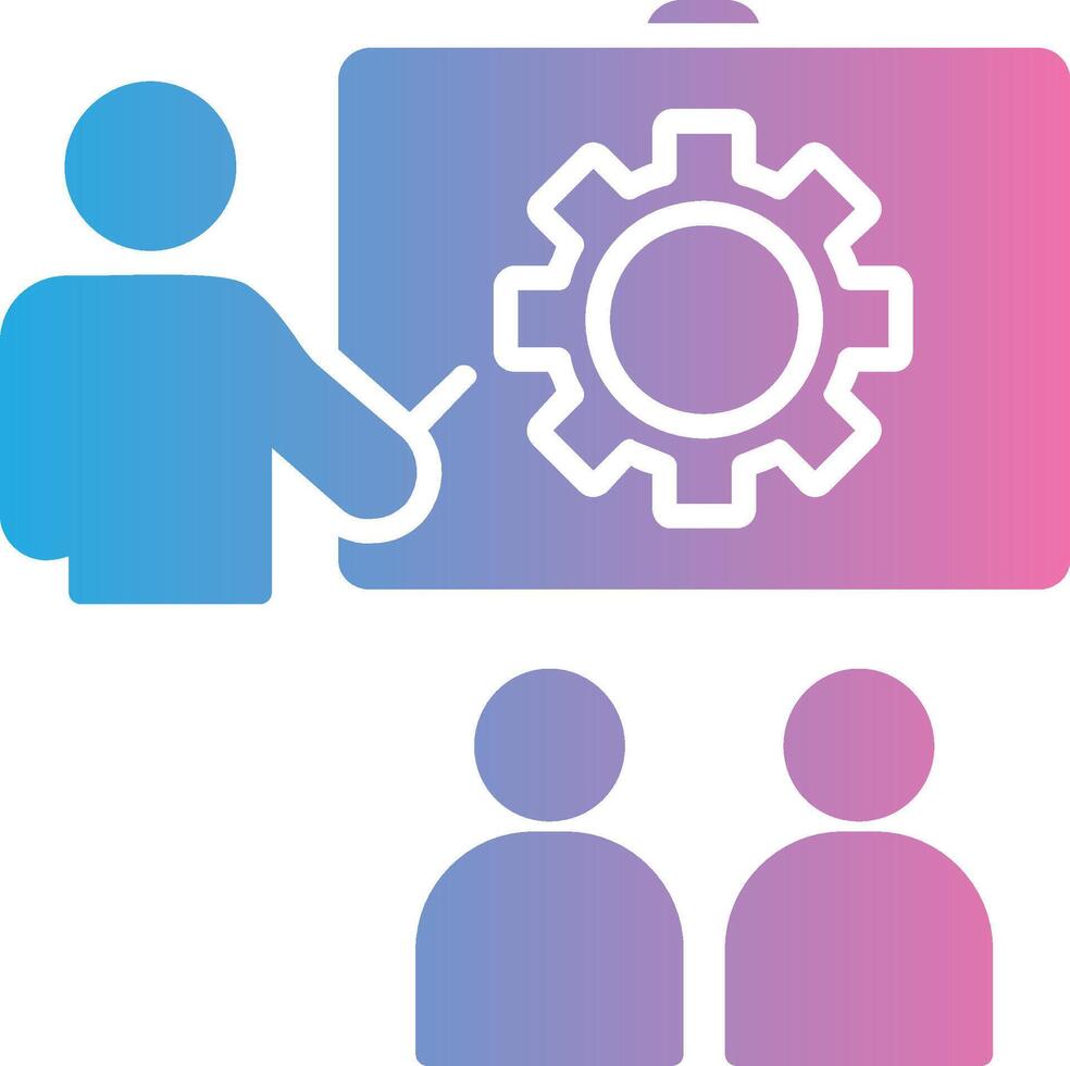 Training Glyph Gradient Icon Design vector