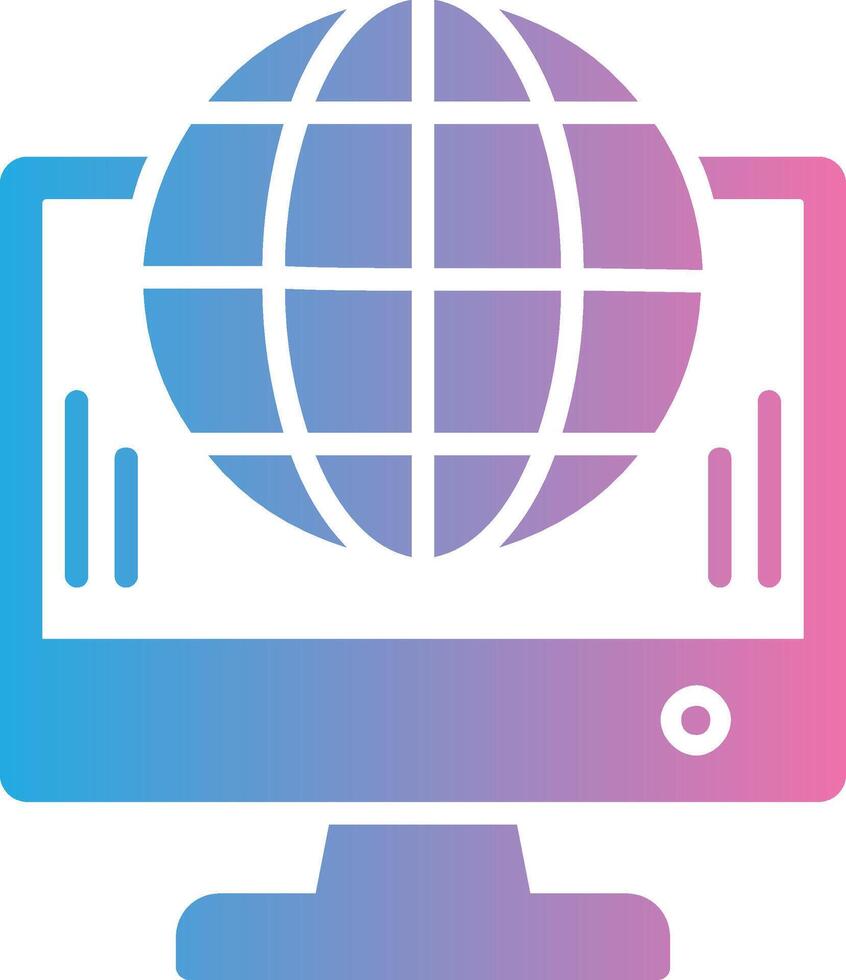 Worldwide Glyph Gradient Icon Design vector