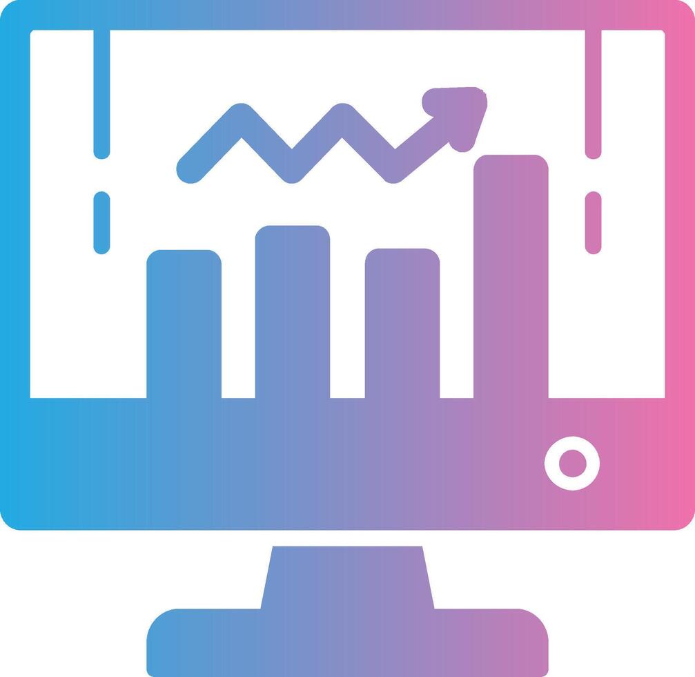 Analytics Glyph Gradient Icon Design vector