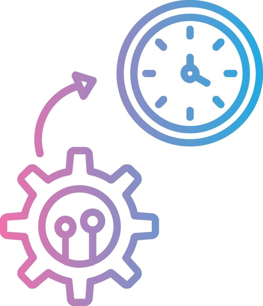 Time Management Line Gradient Icon Design vector