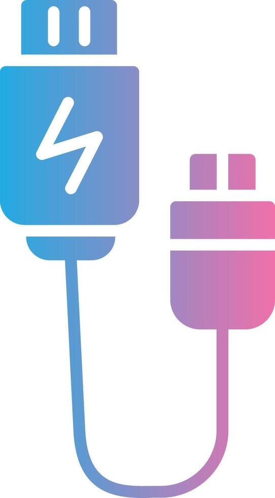 Usb Connection Glyph Gradient Icon Design vector