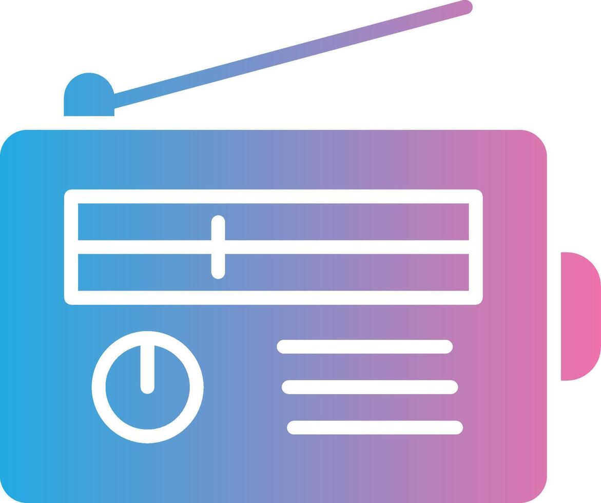 Radio Glyph Gradient Icon Design vector