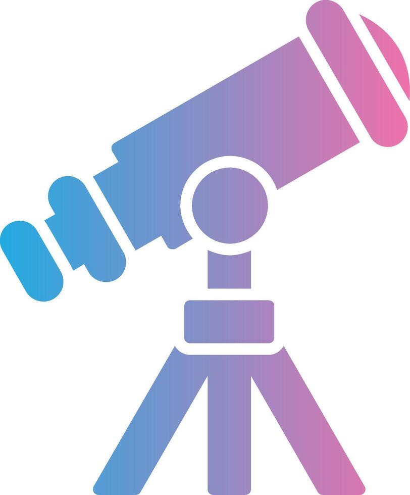 Telescope Glyph Gradient Icon Design vector