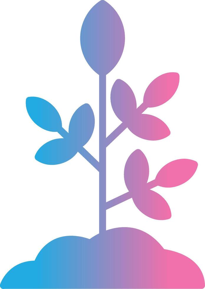 Plant Glyph Gradient Icon Design vector