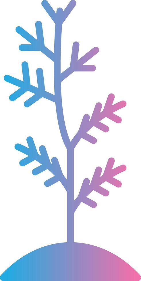 Plant Glyph Gradient Icon Design vector