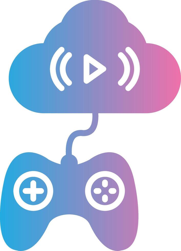Cloud Glyph Gradient Icon Design vector