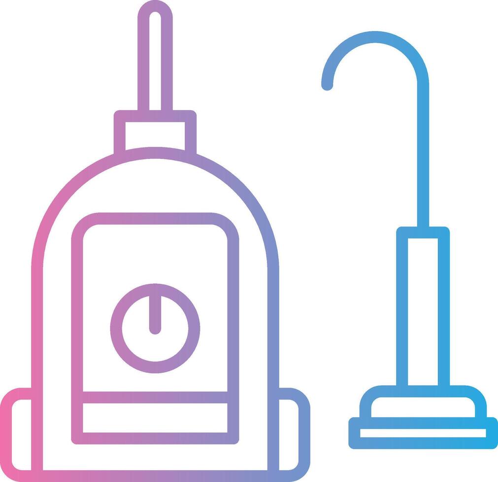 Vacuum Cleaner Line Gradient Icon Design vector