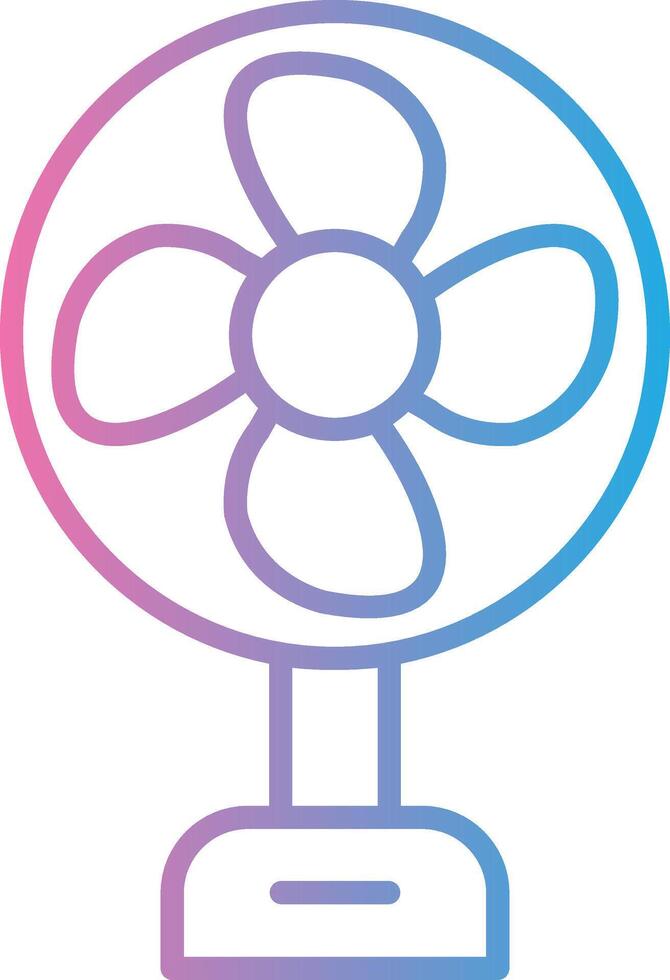 Fan Line Gradient Icon Design vector