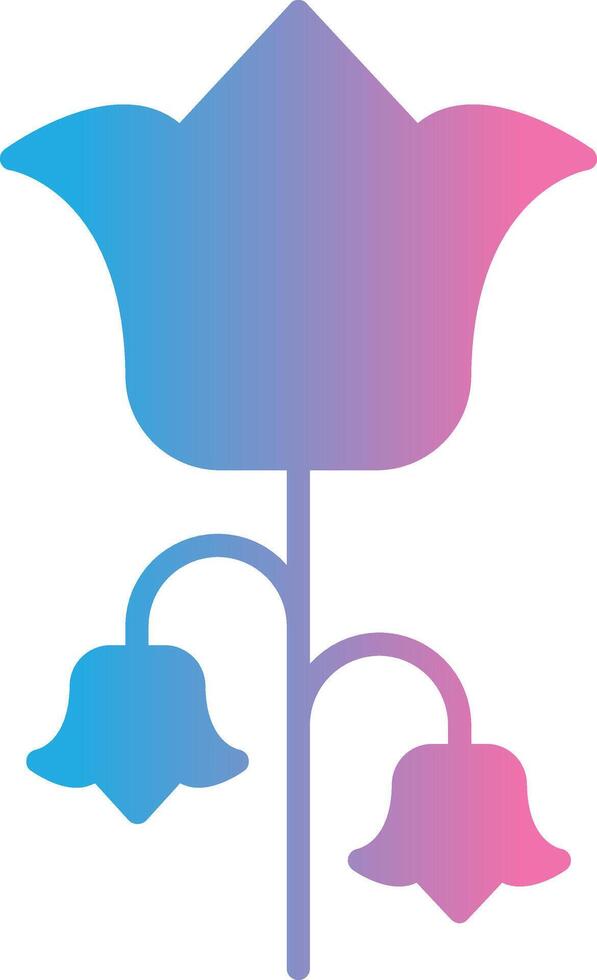 Flower Glyph Gradient Icon Design vector