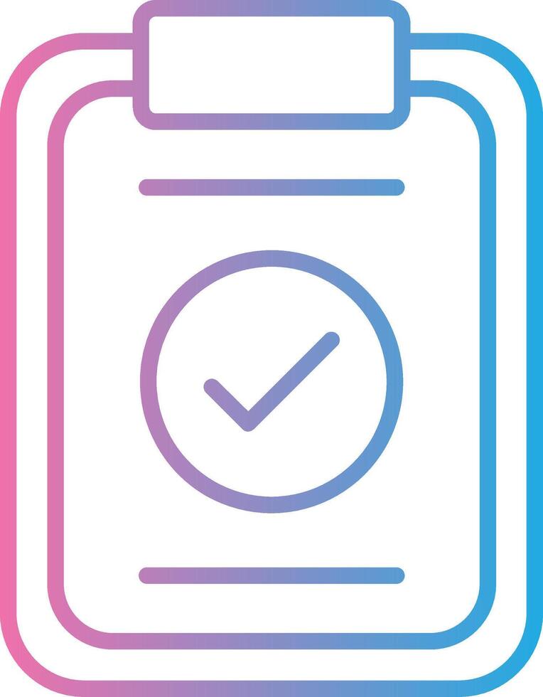 Tick Line Gradient Icon Design vector