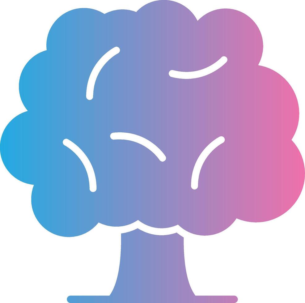 Tree Glyph Gradient Icon Design vector