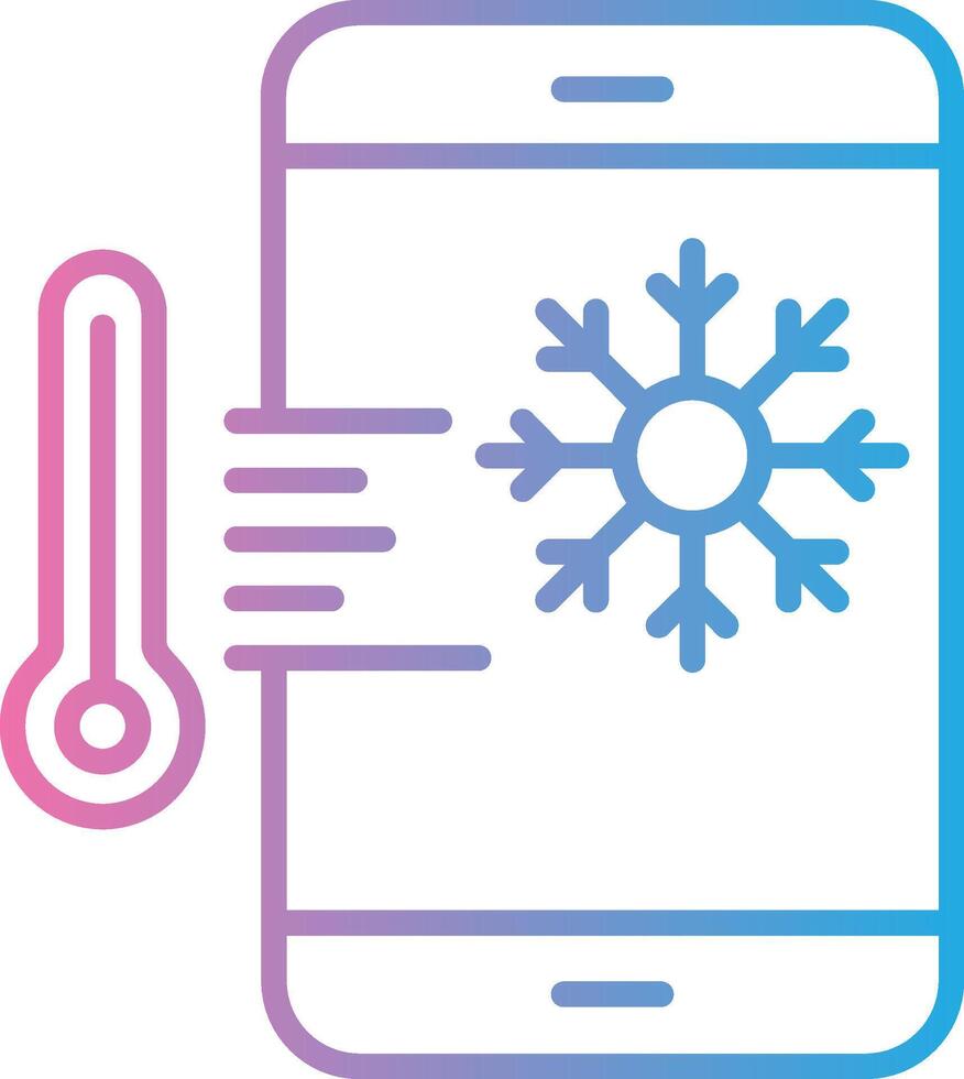 Thermostat Line Gradient Icon Design vector