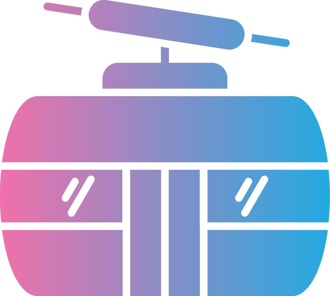 Cableway Glyph Gradient Icon Design vector