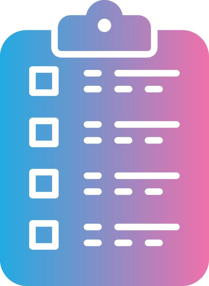 Checklist Glyph Gradient Icon Design vector