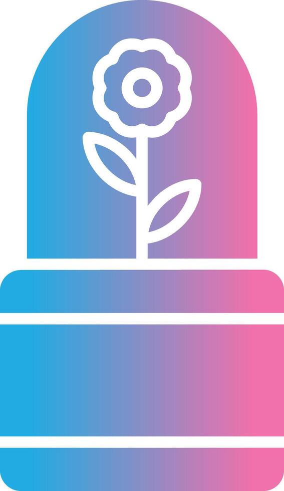 Flower Glyph Gradient Icon Design vector