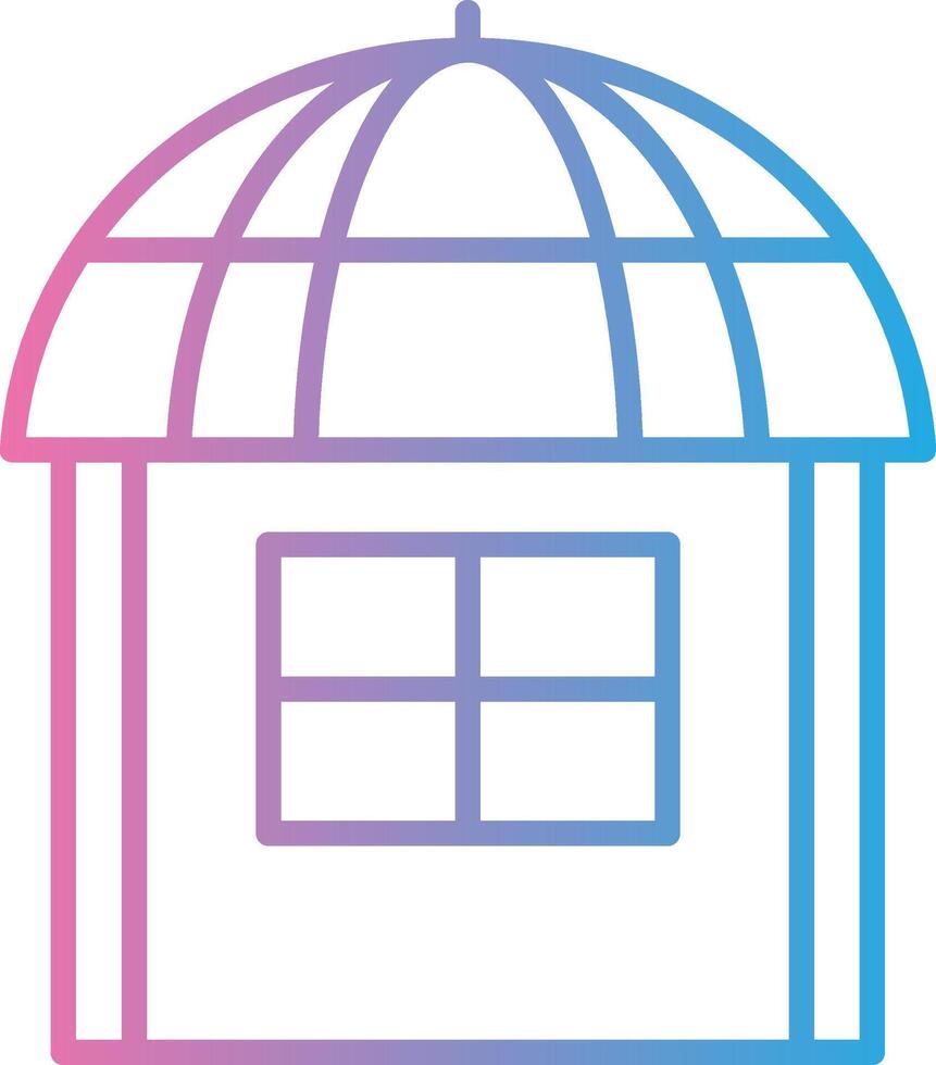 Hut Line Gradient Icon Design vector