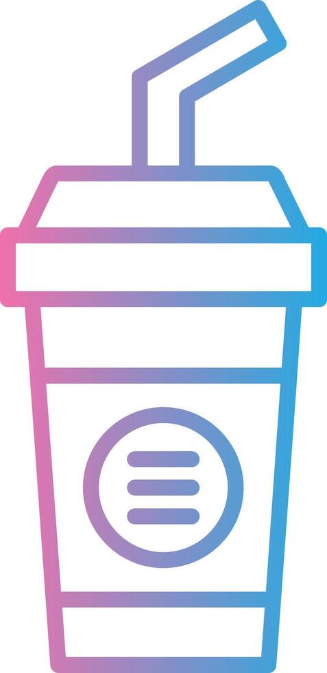 Cold Drink Line Gradient Icon Design vector
