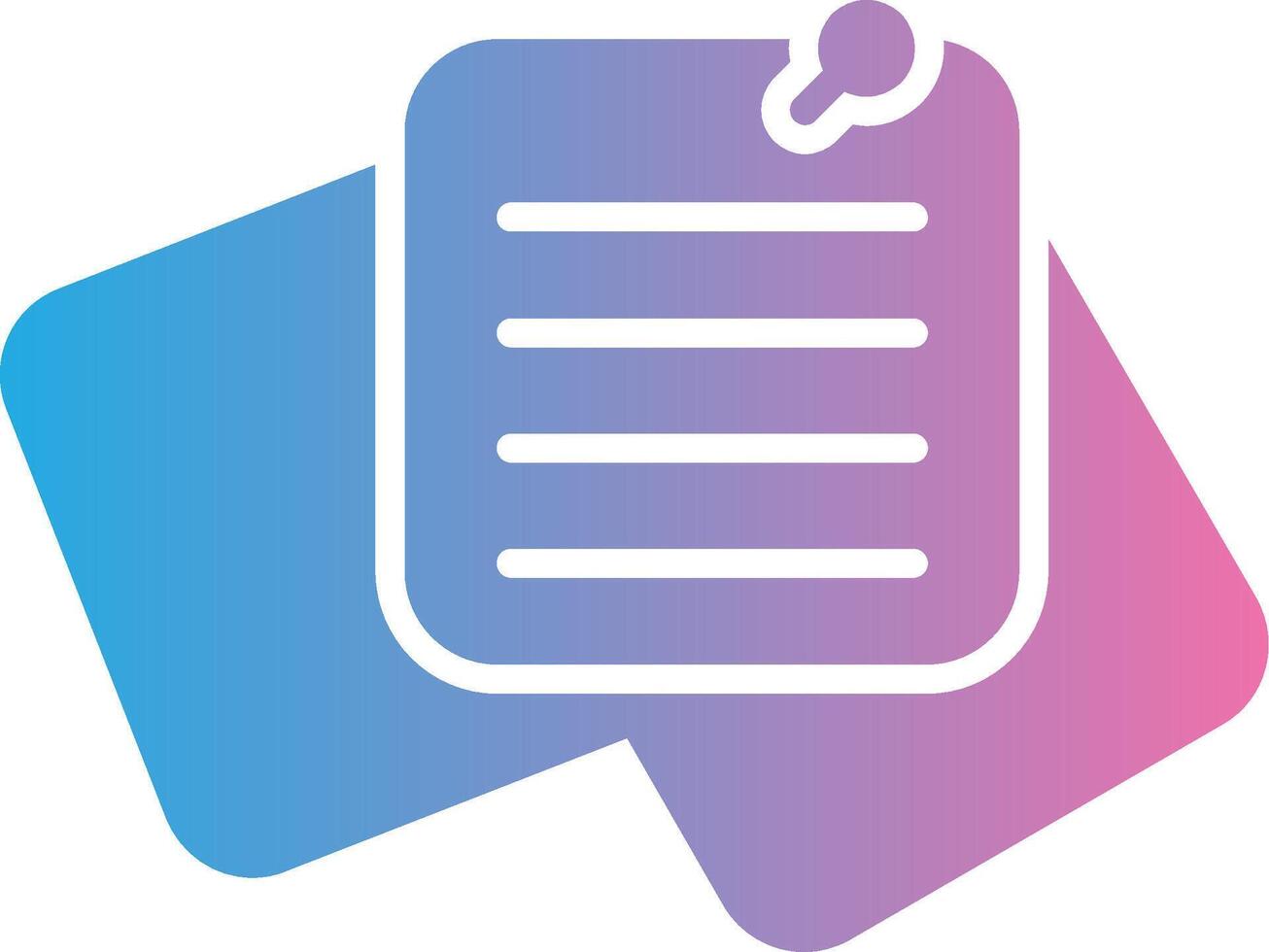 Sticky Notes Glyph Gradient Icon Design vector