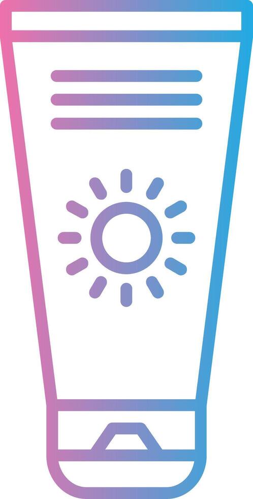 Sun Cream Line Gradient Icon Design vector