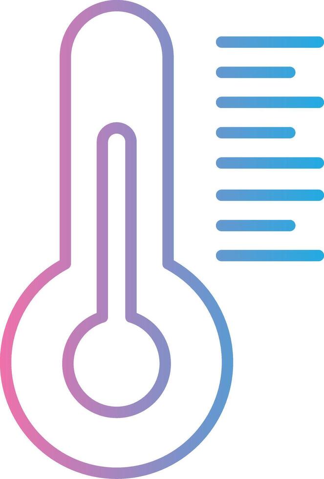 Thermometer Line Gradient Icon Design vector