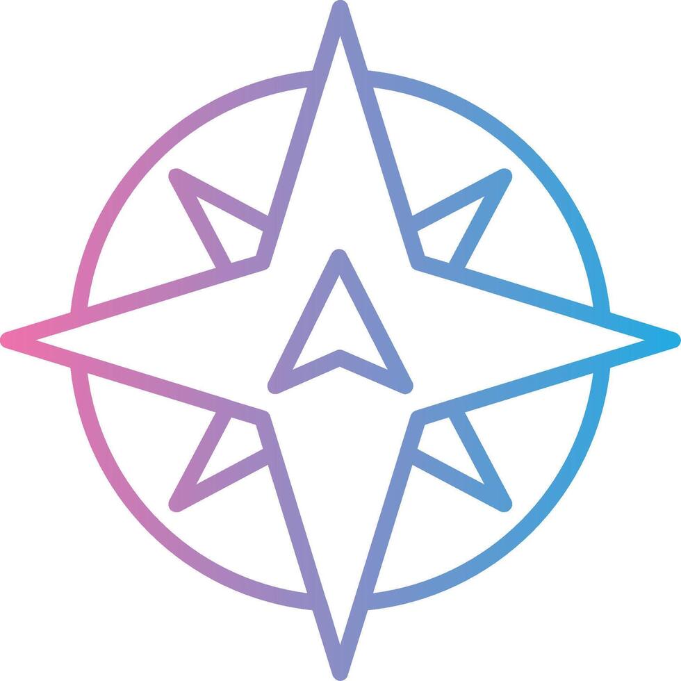 North Line Gradient Icon Design vector