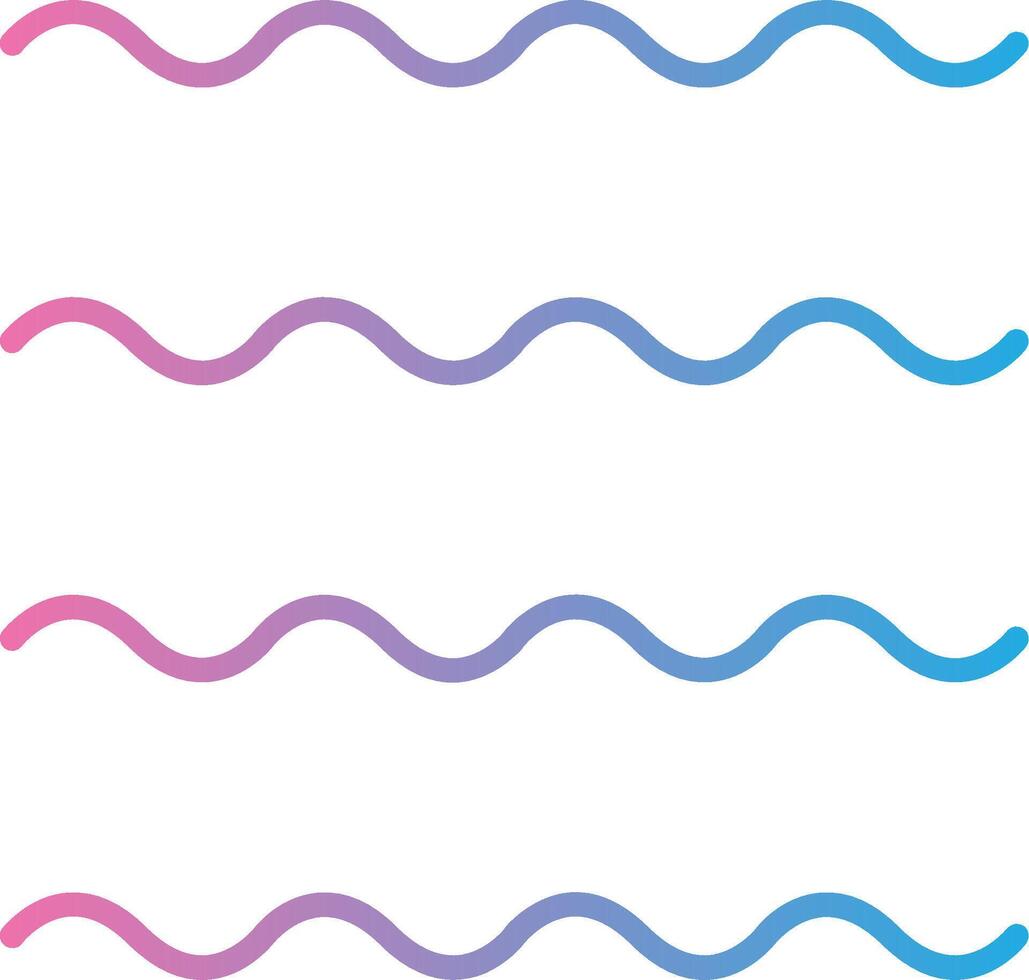 Waves Line Gradient Icon Design vector