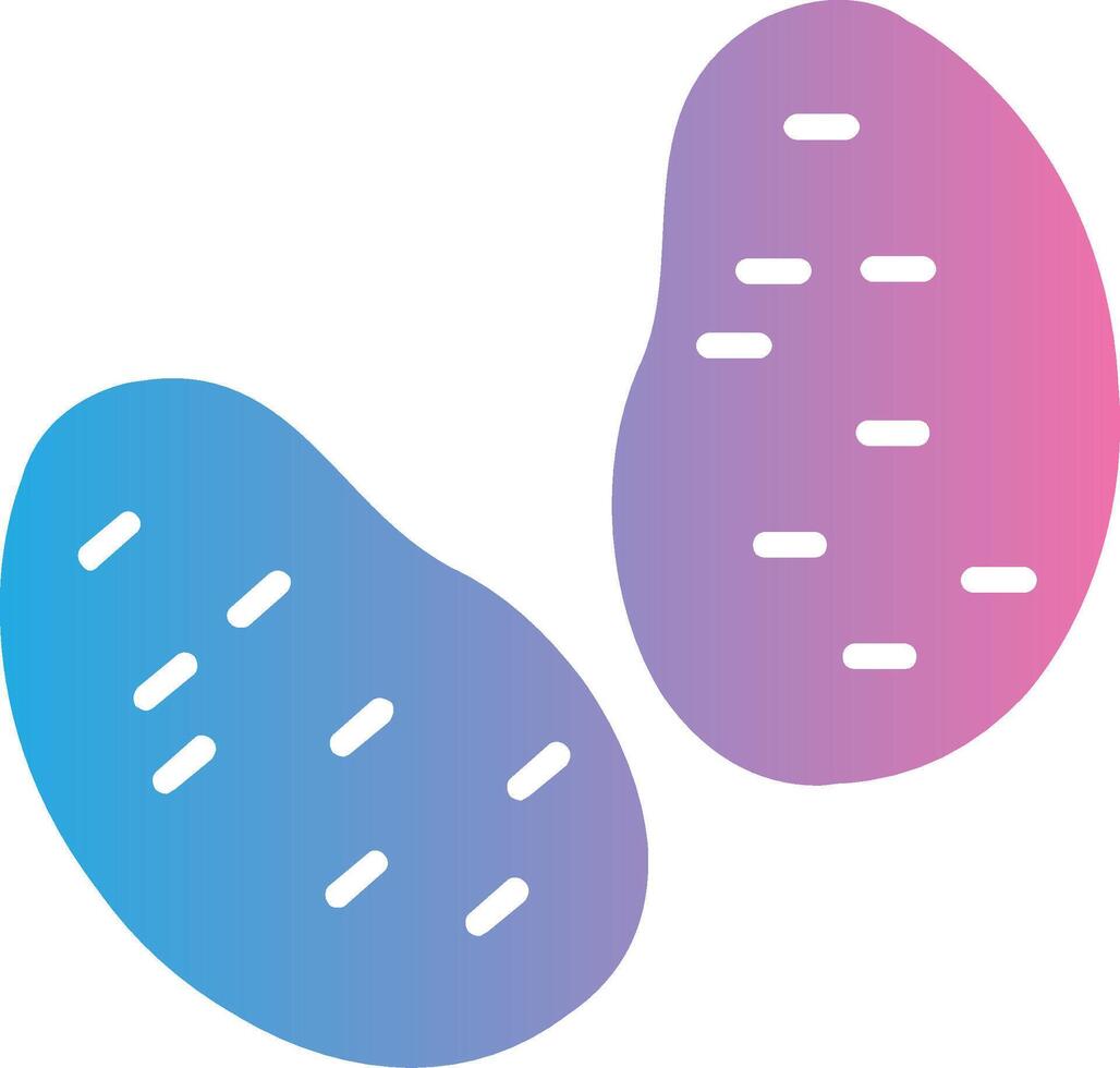 Potato's Glyph Gradient Icon Design vector