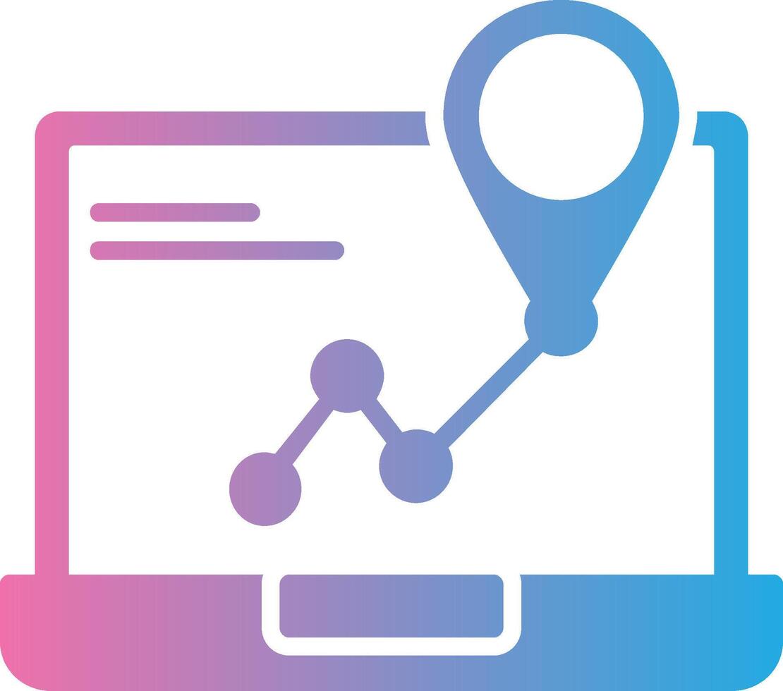 GPS Navigation Glyph Gradient Icon Design vector