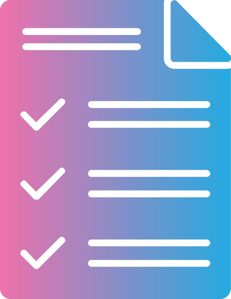 Customs Declaration Glyph Gradient Icon Design vector