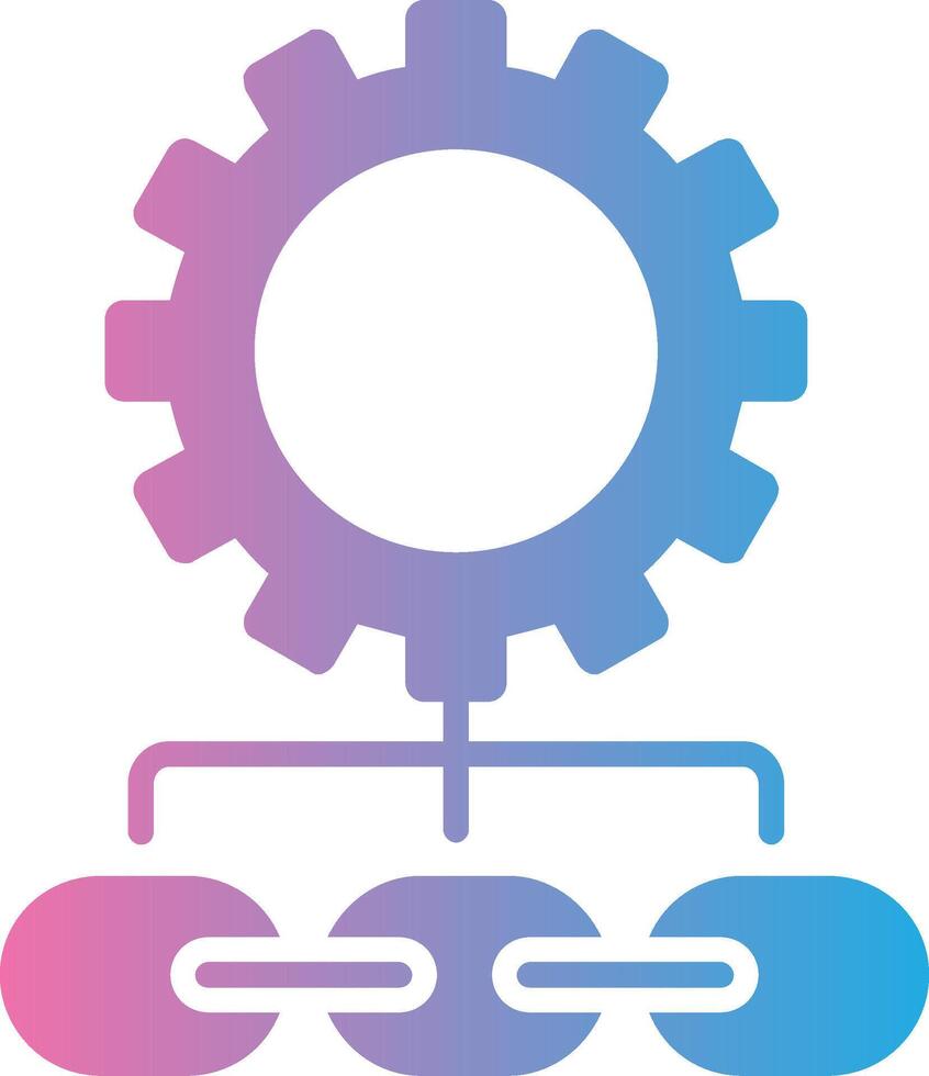 Supply Chain Management Glyph Gradient Icon Design vector