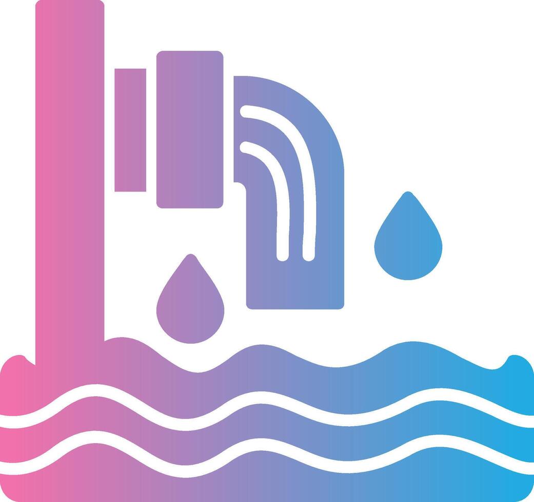 Sewer Glyph Gradient Icon Design vector